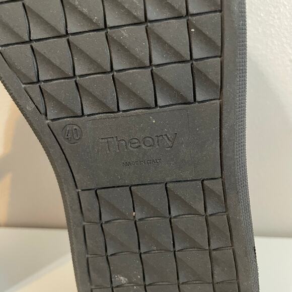 Theory Suede Slip On Sneakers All Black - Women's Size 10 / EUR 40 - Picture 11 of 13